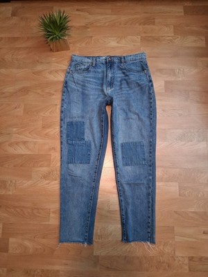 Universal Thread Women's Boyfriend Patchwork Jeans 8 Regular 29 Waist Light Wash