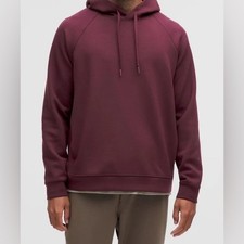  138 LULULEMON MENS SMOOTH SPACER BURGUNDY HOODIE - MEDIUM