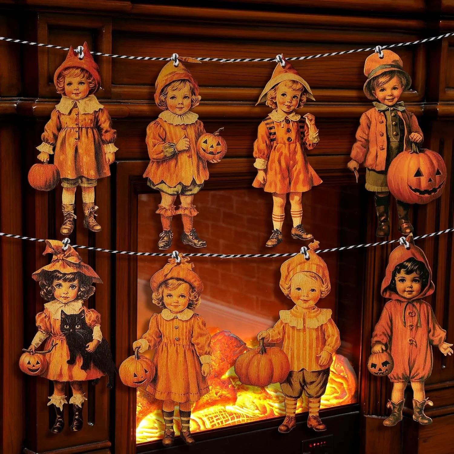 Halloween Decorations Garland 6.56 ft | Vintage 7.87 Color Party Decor