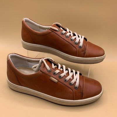 ECCO Soft Sneaker Women s Shoes Brown Leather Lace Up - Size 7-7.5