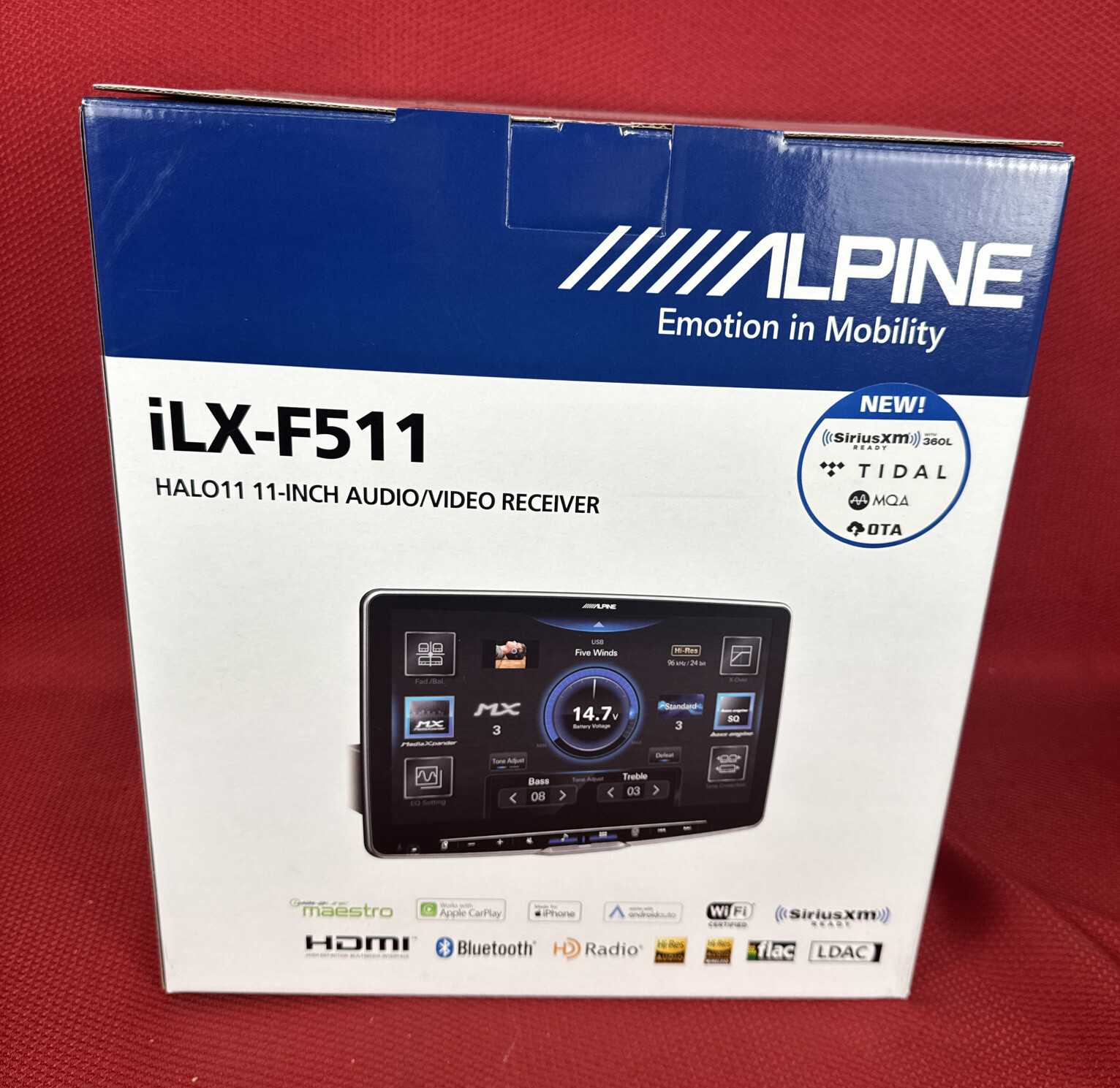 ALPINE iLXF511 11” Car Monitor Receiver w/Wired/Wireless Carplay