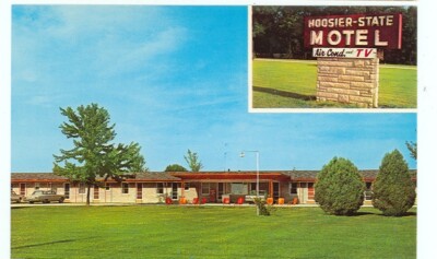 SULLIVAN,INDIANA-HOOSIER STATE MOTEL-2VIEWS-#14185C-WOODS-(IN-S)