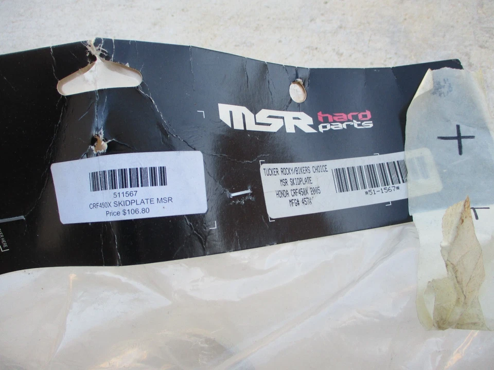NUEVO MSR HONDA 2005-2016 CRF450X PLACA DE DESLIZAMIENTO 51-1567 Foto 3 de 3