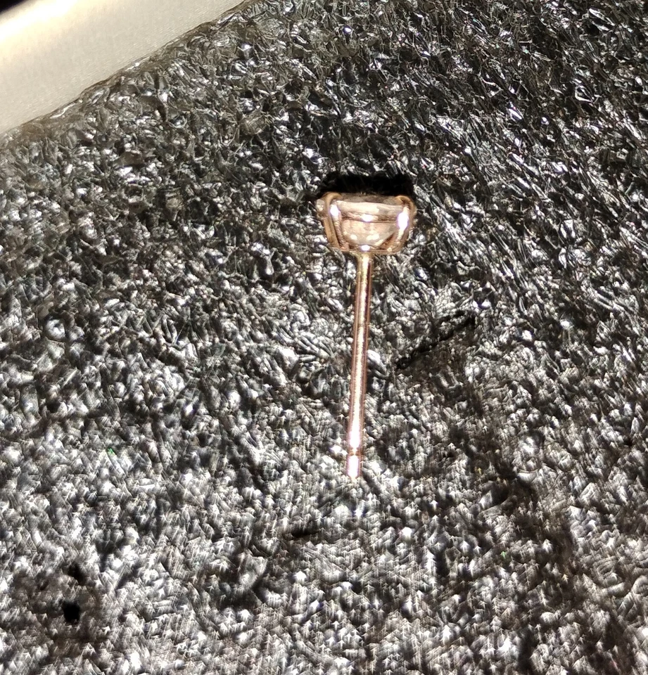 Pendientes Morganita Oro Rosa 10k Falta Una Mariposa Espalda Foto 2 de 4