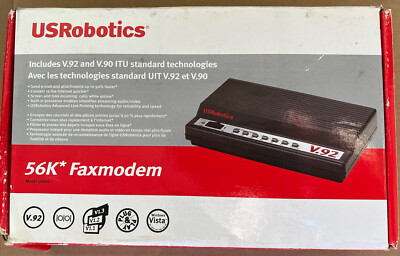 US Robotics 56K Serial Controller Faxmodem 2006 USR 5686G V.92 V.90 Unused NOS