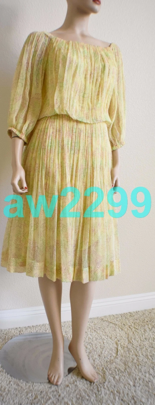 ABITO CHANEL PRIMAVERA 2006 STAMPATO A SPALLA CC LOGO MULTICOLORE 38