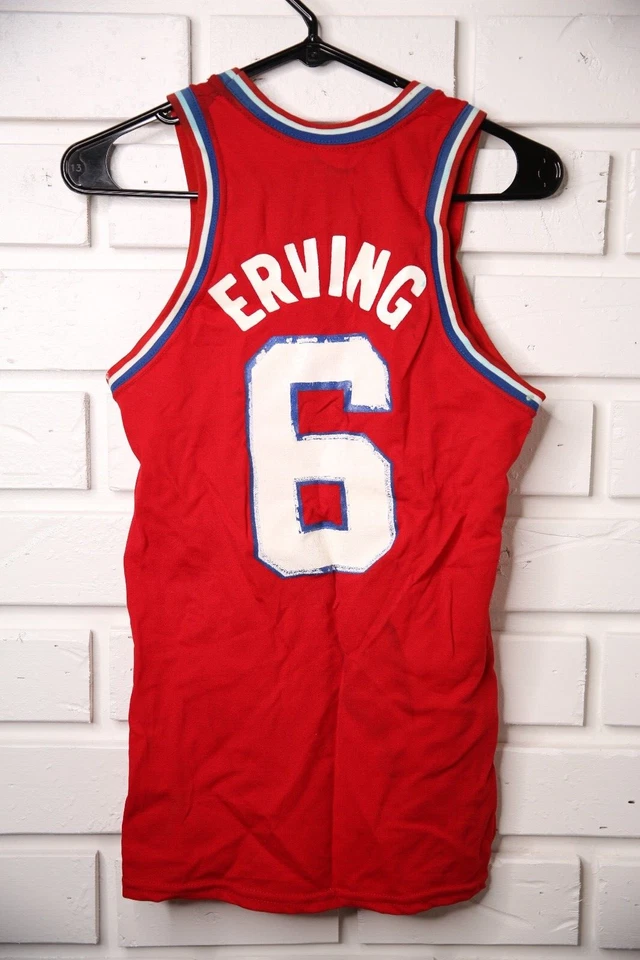 Philadelphia 76ers NBA Basketball Jersey Sand Knit Julius Erving MacGregor VTG - Image 2 of 4