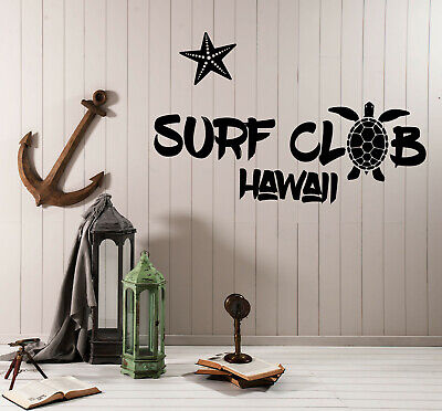 n1320 Details about   Vinyl Decal Wall Sticker Logo Labels Surf Club Sea Animal Turtle Decor
