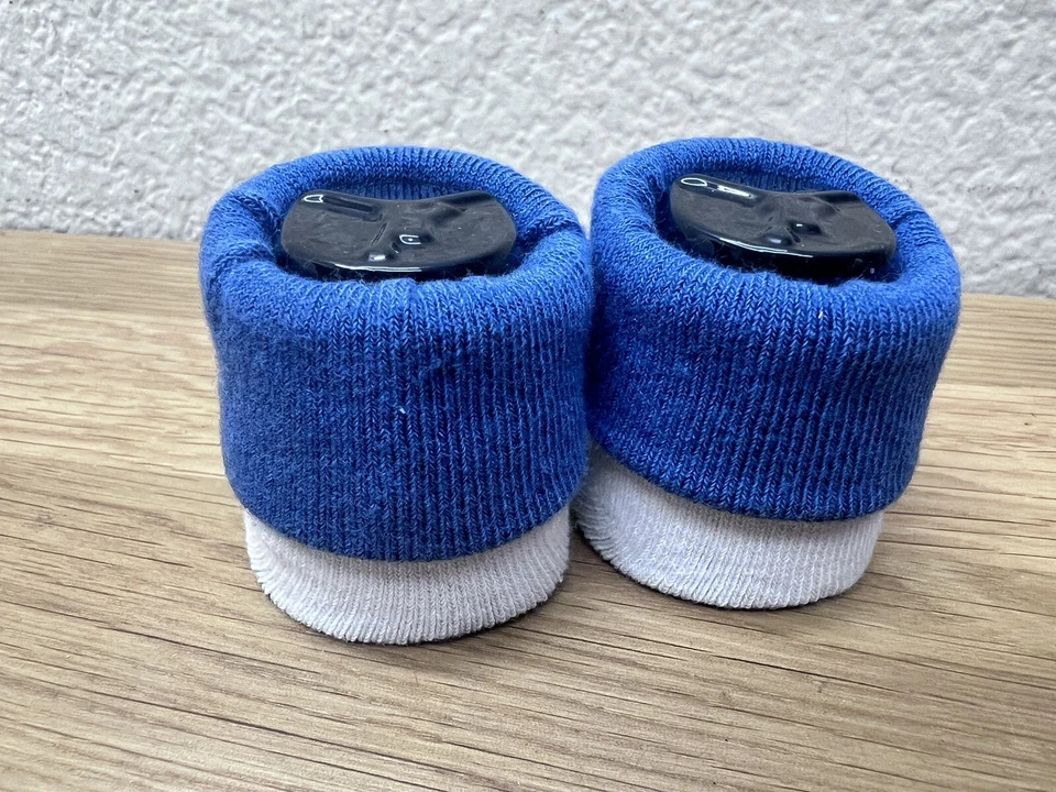 Nike Air Jordan Baby Booties Size 0-6 Months Blue White Jumpman NOB No Packaging - Image 2 of 4