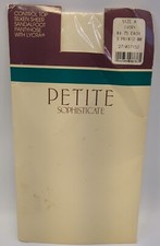 Petite Sophisticate Control Top Pantyhose With Lycra SizeS Color Ivory Made...