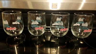 4~Funny Stemless Wine Glass - Unlike Milk, It's Okay To Cry Over Spilled Wine