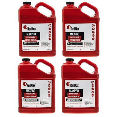 RedMax 598817705 MaxPro 2-Stroke Oil 50:1 Mix 1 Gallon 4PK-CASE