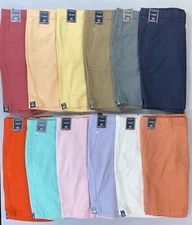 Men's Roundtree & Yorke Casuals Classic Fit Flat Front 9" Inseam Stretch Shorts