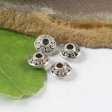 50pcs Tibetan silver color 6mm pattern spacer beads h0093