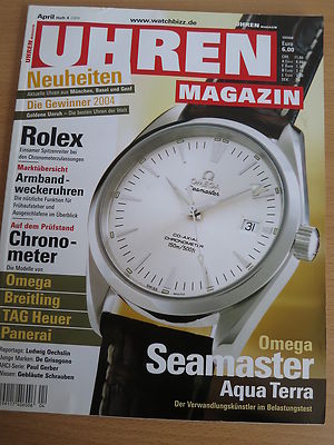 UHREN-MAGAZIN Nr 4 2004 Inhalt: Omega Seamaster, Breitling, TAG Heuer, Panerei