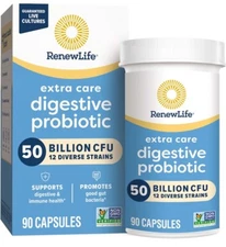 Renew Life Adult Probiotics 50 Billion CFU Guaranteed 90 Count 08/2026 Fresh!
