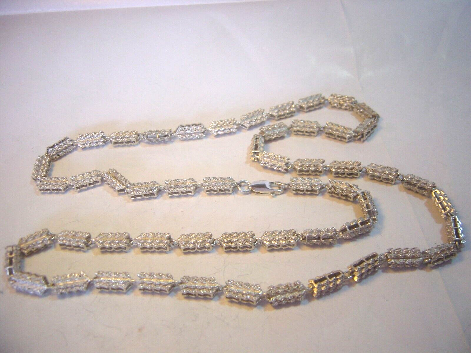 Superb 34" Solid Silver Necklace-Unique Design-Vi… - image 10