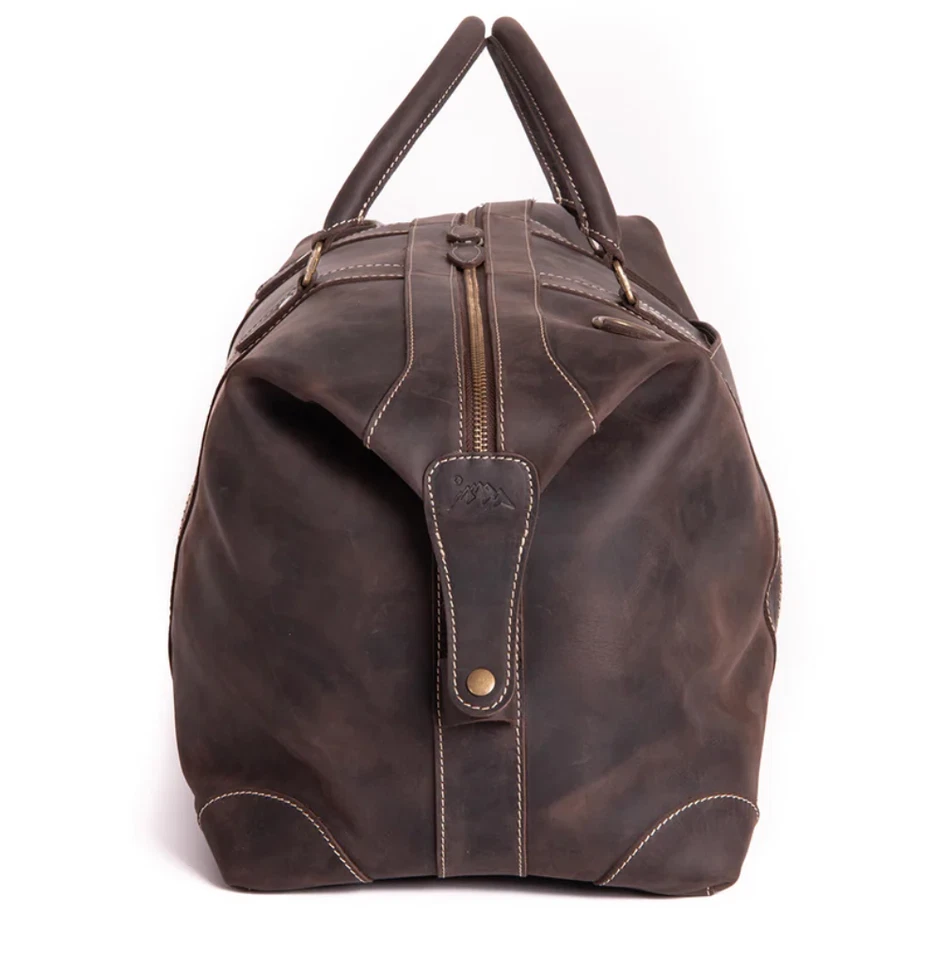 Mens Premium Real Genuine Leather Multifunctional Gym And Travel Duffle Bag - Image 3 of 4