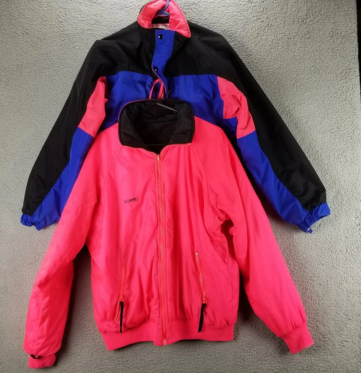 Vintage Columbia Ski Jacket Men Large Pink 3M Thinsulate Radial Sleeve 3 In
