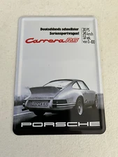 PORSCHE FACTORY ISSUED 911 CARRERA RS 1973 METAL POST CARD NEW SEALED