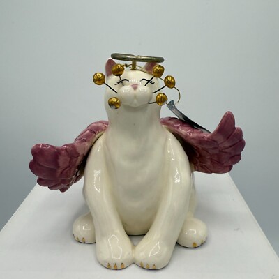 Amy Lacombe WhimsiClay “Angelica” 2002 Cat Figurine with Original