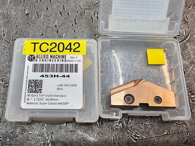 #ad #ad Qty 1 Allied AMEC #3 Gen2 T A 1.7323quot; 44mm 453H 44 S Cobalt AM200 Drill Insert $51.79