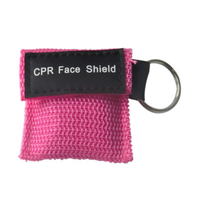 100PCS Rose red CPR Resuscitation Face Shield with Filter First Aid Resus Shield