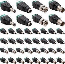 40PCS Male Female Power Connector DC 12V 5.5 x 2.1mm Power Jack Plug Adapter New