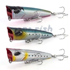 Dr.Fish Topwater Popper Pencil Fishing Lure w/ Bubble Chamber Saltwater Offshore