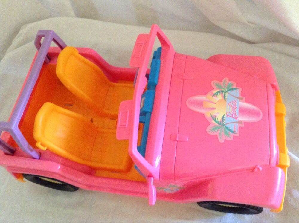 Barbie & Ken Malibu Beach Cruiser By Mattel 2008 Pink & Orange Jeep Car  Vehicle