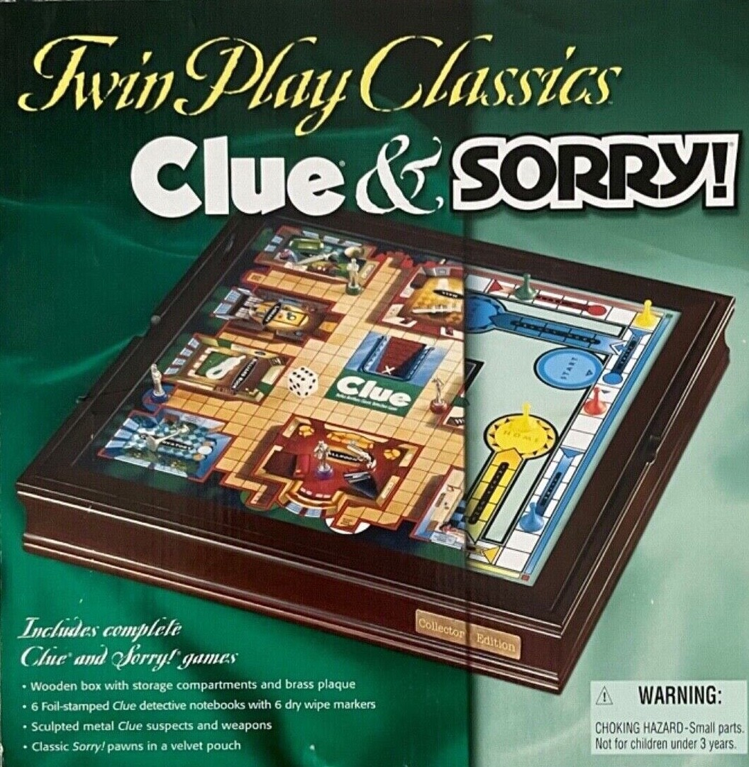 Clue & Sorry Twin Play Wood Collectors Edition Individual Replacement Pieces