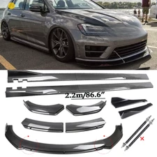 Carbon Fiber Front Bumper Lip Chin Spoiler Splitter For VW Golf GTI /R Body Kits