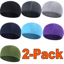 2Pack Outdoor Sports Wicking Skull Cap Chemo Cap Cycling Helmet Liner Beanie Hat