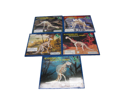 5 Different IQ Assembling Products Series DINOSAUR KITS~3D Wood Puzzle~Ages 6+