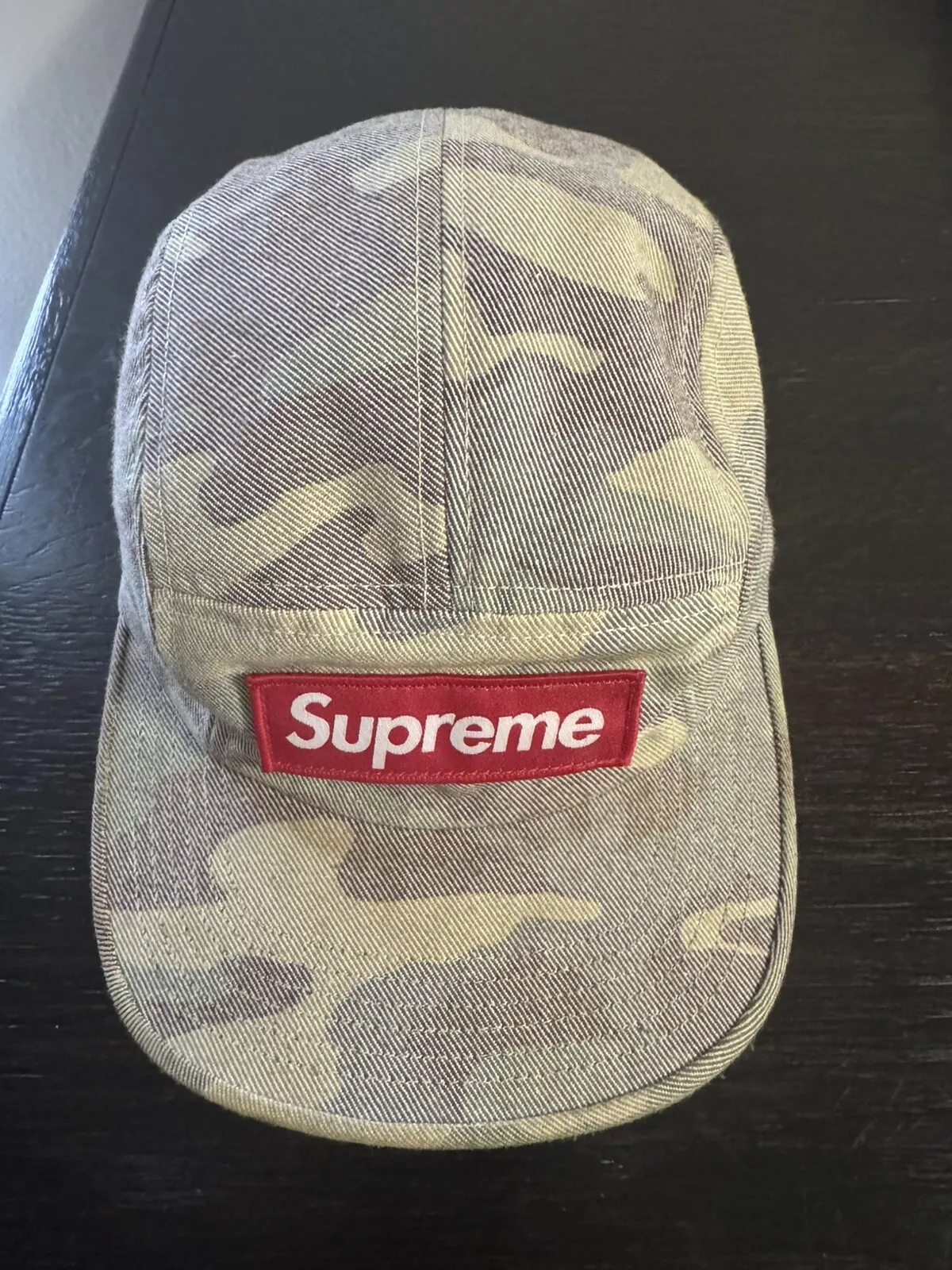 Chapeau de camp camouflage délavé Supreme SS19 sergé chino snapback