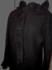 Edina Ronay London Black Wool Coat Size Fits Uk 12
