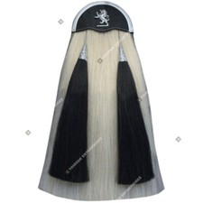 Handmade Lion Batch Horse Hair Sporran with 2 Tesels  Available Custom Batch