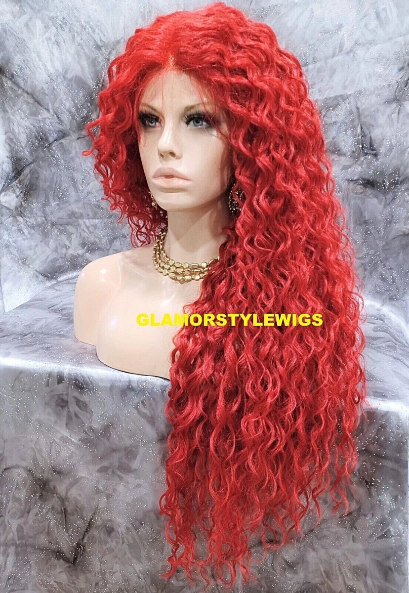 Lace front top wig long