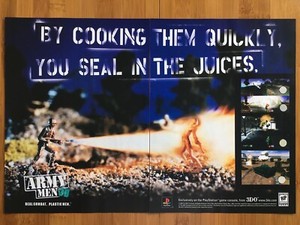 Army Men 3D PS1 Playstation 1 1999 Vintage Game Poster Ad Pop Art Print Rare HTF