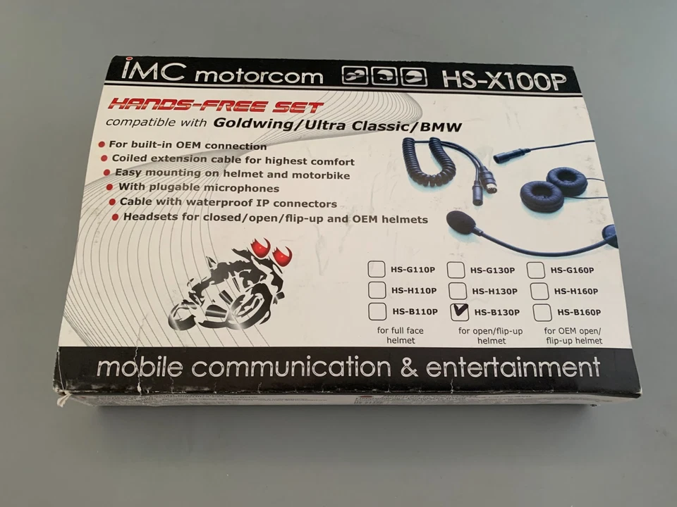 IMC-HS-B130P Motorcycle Helmet Hands-Free Headset BMW Goldwing Ultra Classic CB - Image 2 of 4