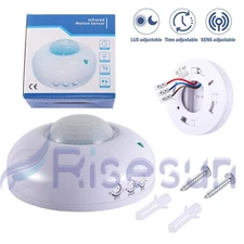 LED Security PIR Infrared Motion Sensor Detector Switch Outdoor Light 110-240V