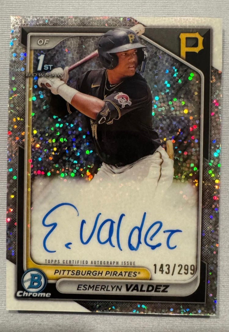 2024 Esmerlyn Valdez Bowman Chrome 1st Auto /299 Speckle Refractor Autographs