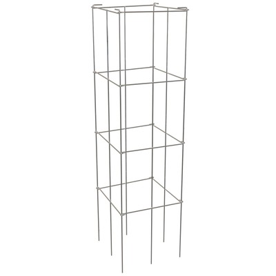 Tomato Cages Plant Support Cage Square Steel 3/5/6/10 Packs Silver/Green