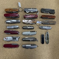 (Lot A) Lot 20 TSA Confiscated Swiss Army Style Folding Folder EDC Pocket Knives