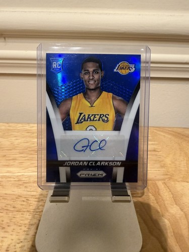 Jordan Clarkson #32 2014 Panini Prizm Rookie Autographs Blue card