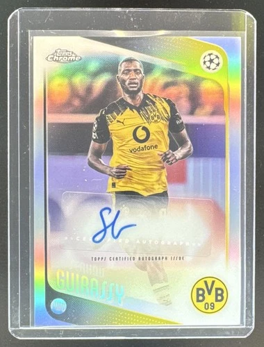 Serhou Guirassy 2025 Topps Chrome UEFA CC #CA-GU Auto