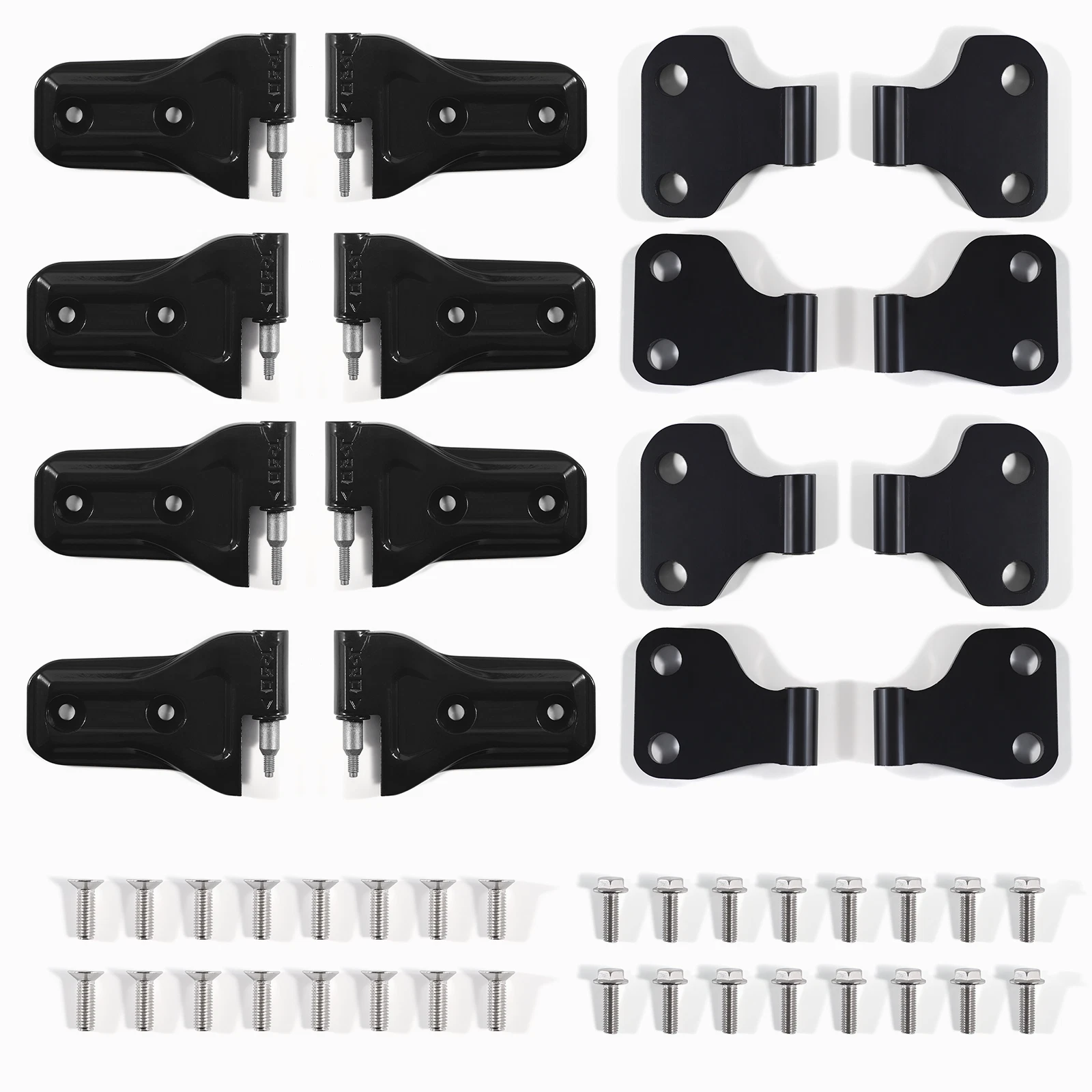 DOOR HINGES 18-26 JEEP WRANGLER 4 DR BLACK 16 PIECES