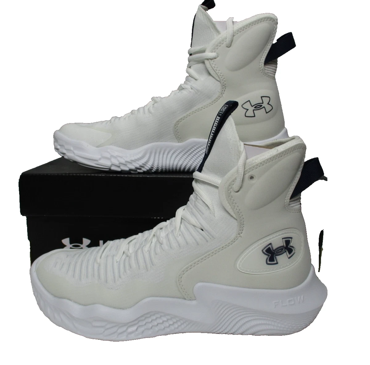 Under Armour Off White and Black High Top Basketball Sneakers Amazon.com | Under Armour Women main image 2