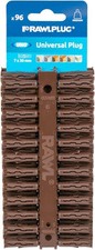 288 x Rawlplug Brown Uno screw wall  Plugs 7 X 30Mm total  288 joblot RAW68565