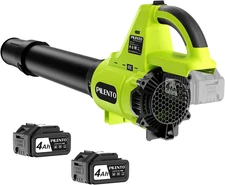 Leaf Blower Cordless with 2 X 4.0Ah Battery Operated and Fast Charger, 650CFM 28